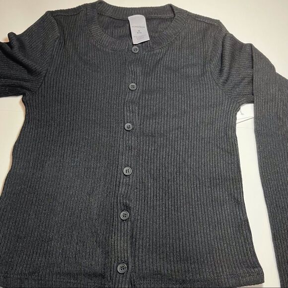 Nwt Nordstrom Black Button Up Cardigan - Picture 7 of 12
